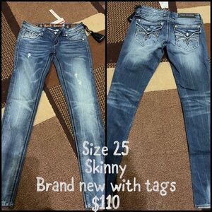 Rock Revival Women's Skinny Jeans - Blue Wash